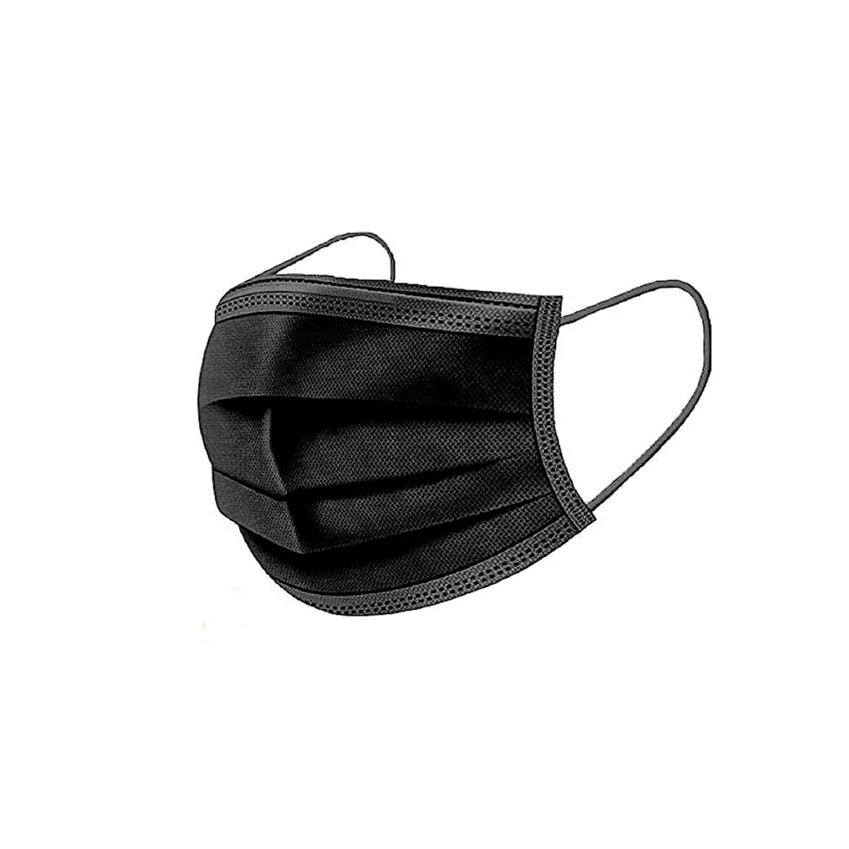 Tapabocas Desechable Color Negro