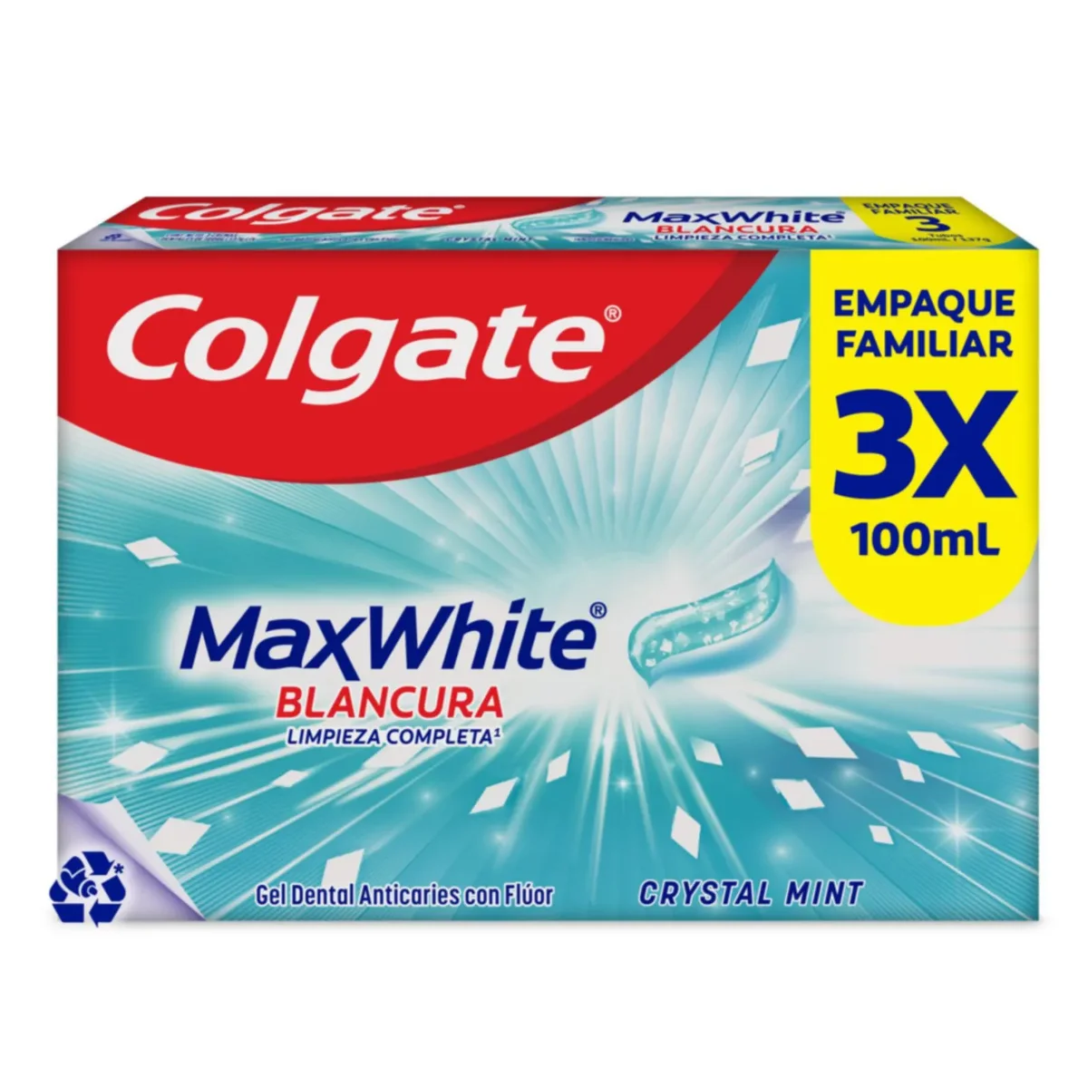 Crema Dental Colgate Max White Complete Clean x3 und x100ml