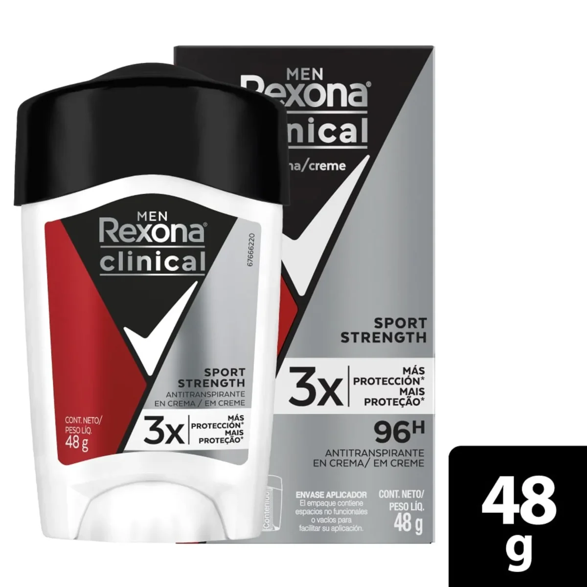 Desodorante Rexona Men Clinical Sport Caja 48 g