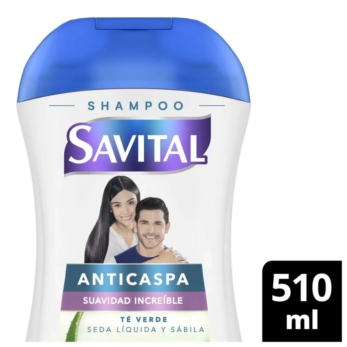 Shampoo Savital Anticaspa Extracto de Té y Seda 510ml