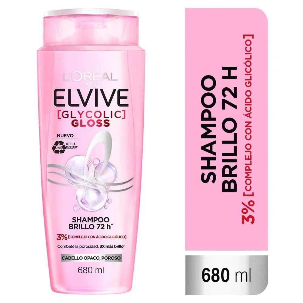 Shampoo ELVIVE Glycolic Gloss Brillo 680ml