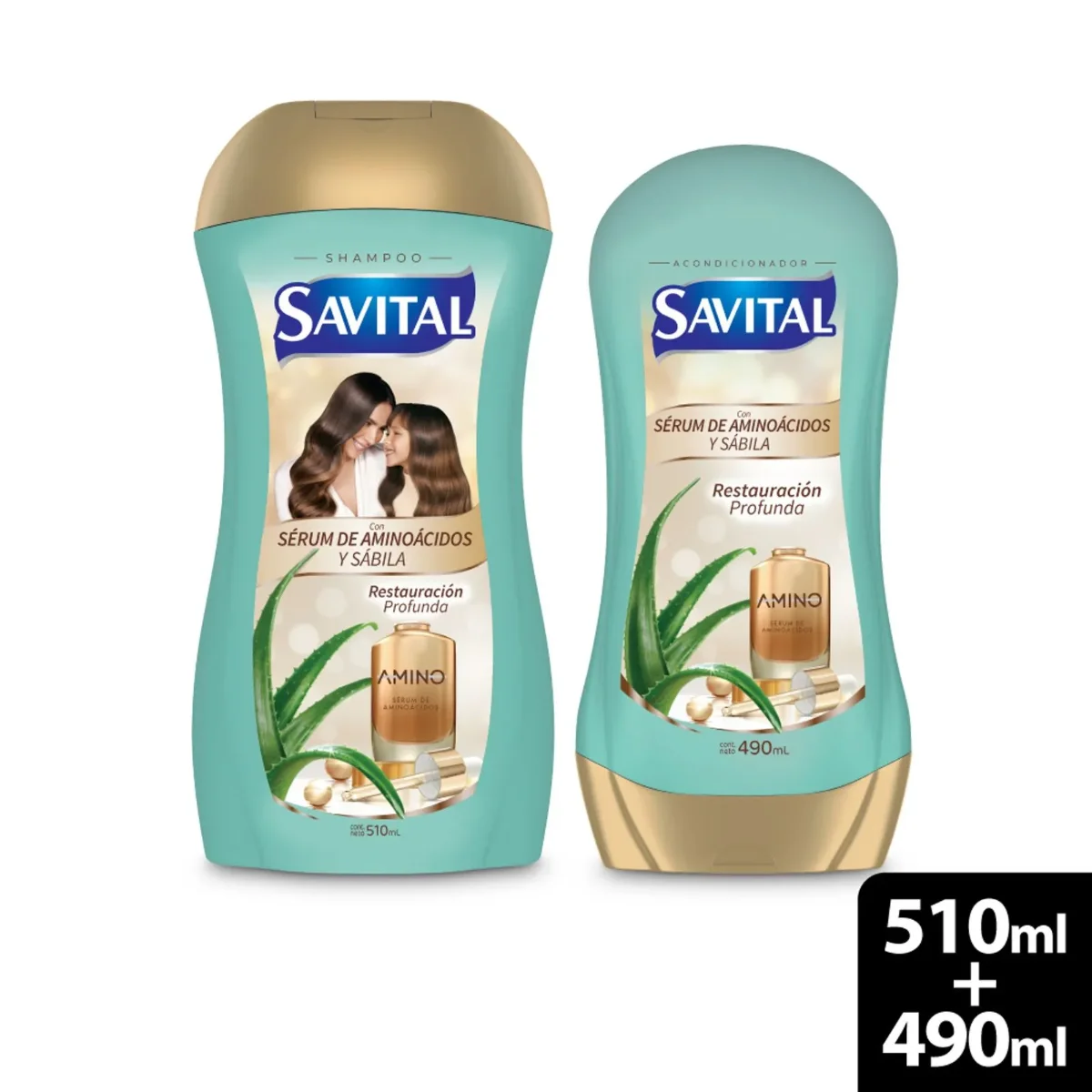 Shampoo Savital Aminoacidos 510ml + Acondicionador 490ml