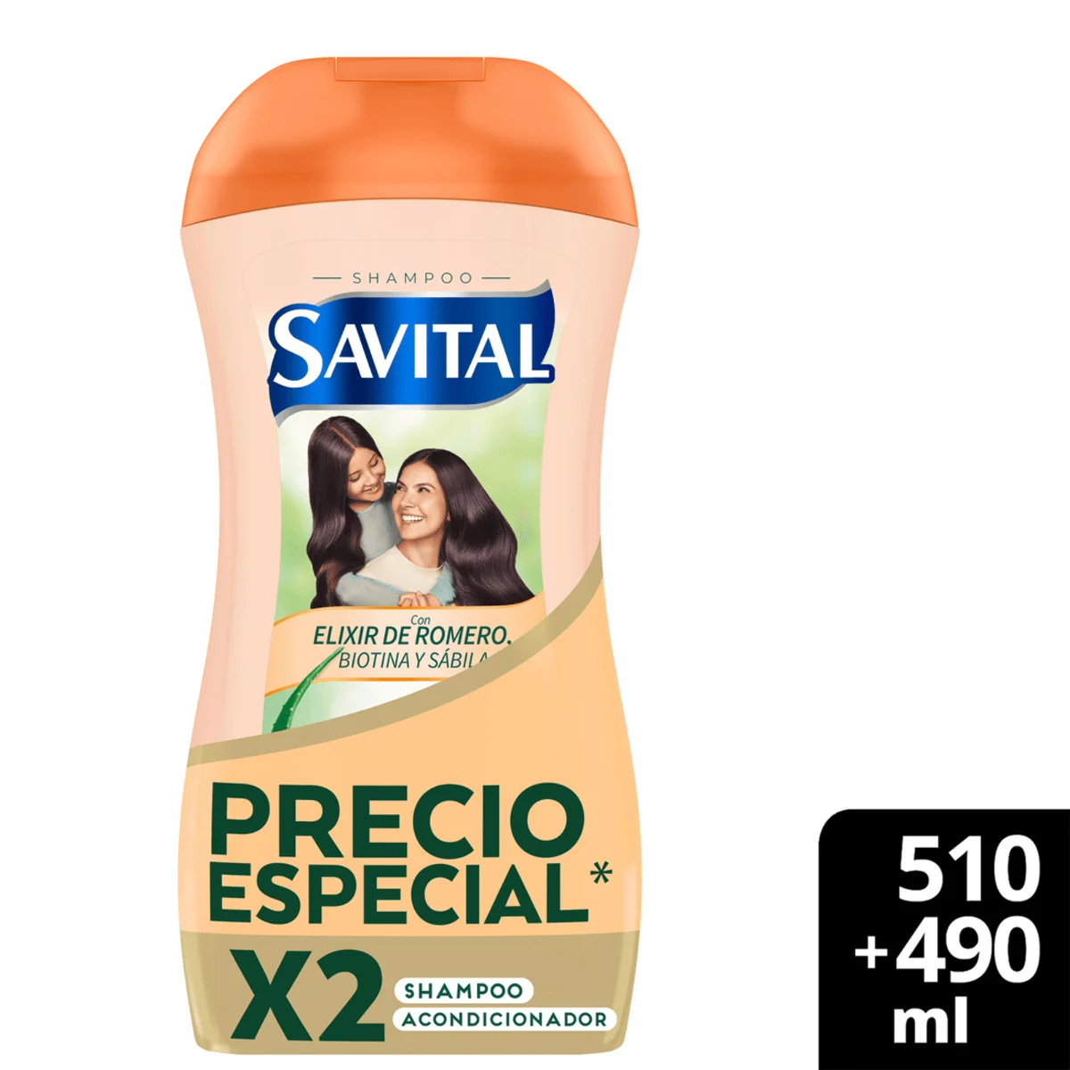Shampoo Savital Elixir Romero 510ml + Acondicionador 490ml